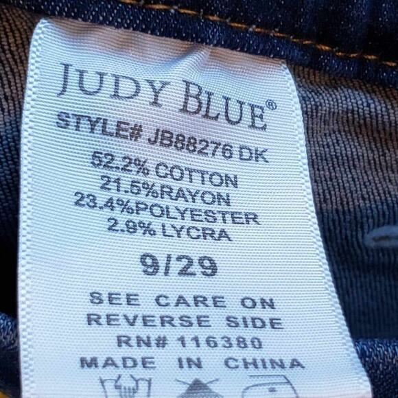 Judy Blue Jeans Womens Pull On High Rise Hippie Super Flare Leg Blue Size 9/29 - Picture 7 of 11